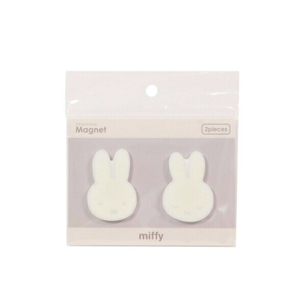 ミッフィー miffy マグネット (アイボリー) 文具 フェイスシリーズ