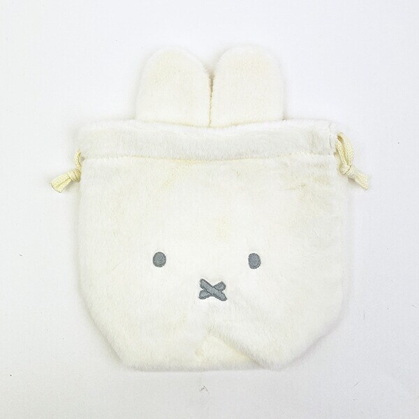 ミッフィー miffy 巾着袋 (アイボリー) フェイスシリーズ