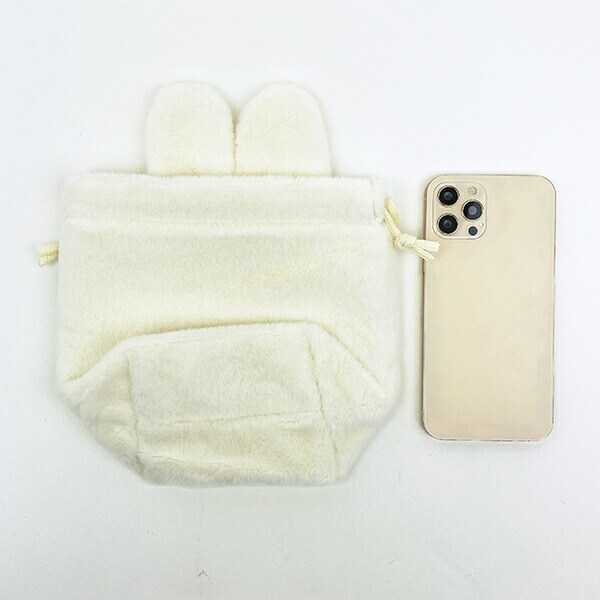 ミッフィー miffy 巾着袋 (アイボリー) フェイスシリーズ