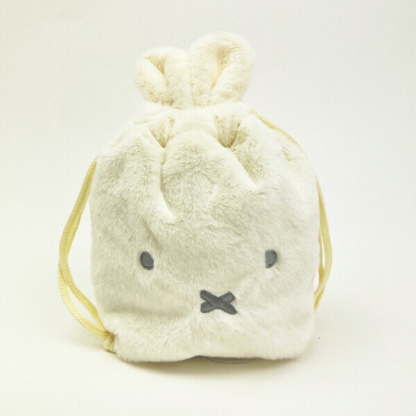 ミッフィー miffy 巾着袋 (アイボリー) フェイスシリーズ