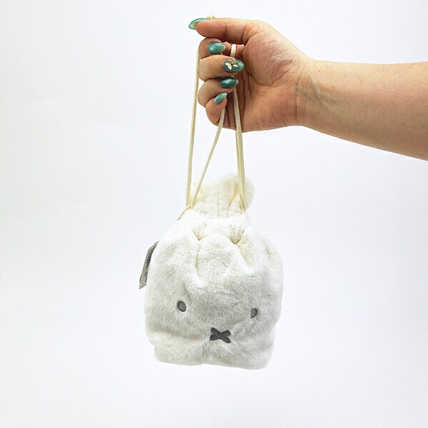 ミッフィー miffy 巾着袋 (アイボリー) フェイスシリーズ