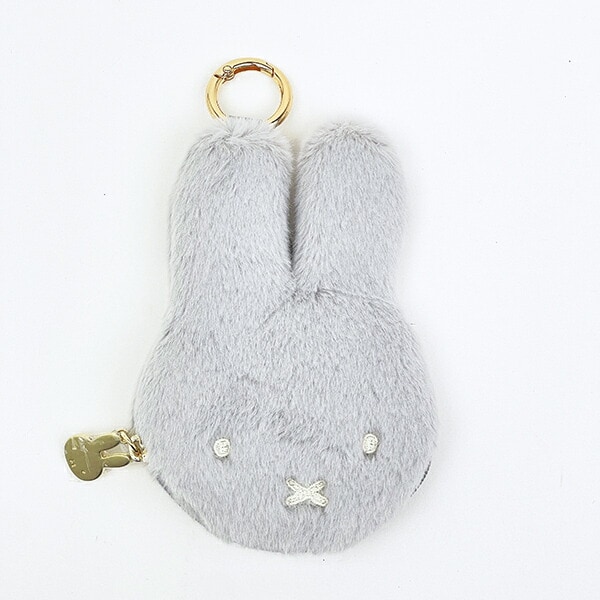 ミッフィー miffy コインケース (グレー) お財布 フェイスシリーズ