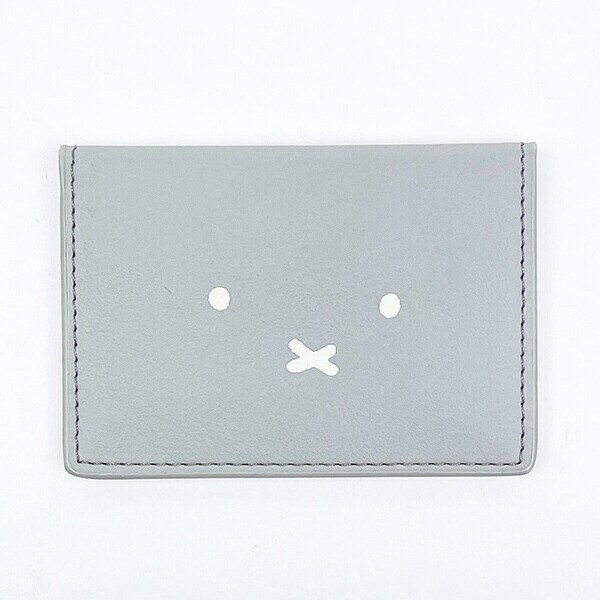 ミッフィー miffy カードケース (グレー) フェイスシリーズ