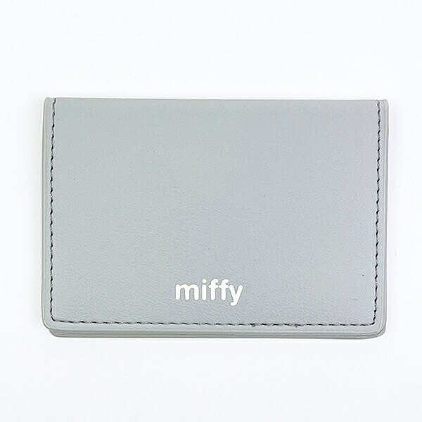 ミッフィー miffy カードケース (グレー) フェイスシリーズ