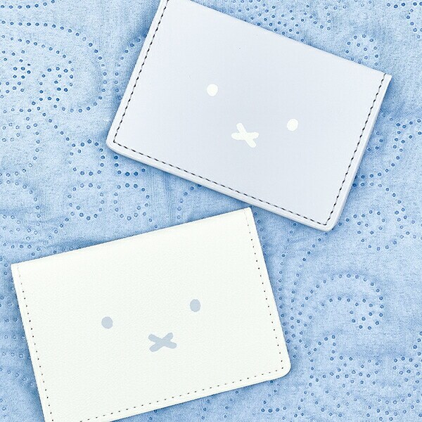 ミッフィー miffy カードケース (グレー) フェイスシリーズ