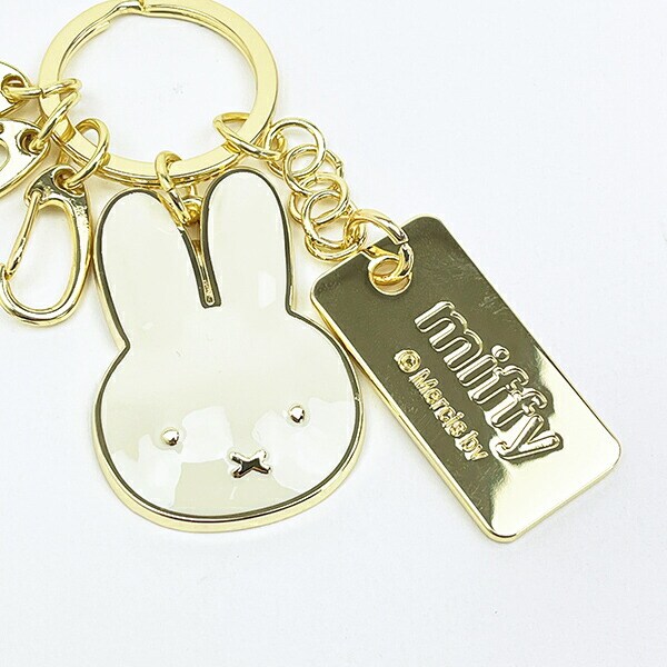 ミッフィー miffy キーリング (アイボリー) フェイスシリーズ