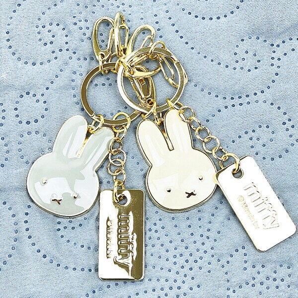 ミッフィー miffy キーリング (アイボリー) フェイスシリーズ