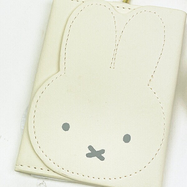 ミッフィー miffy パスケース (アイボリー) 定期入れ フェイスシリーズ