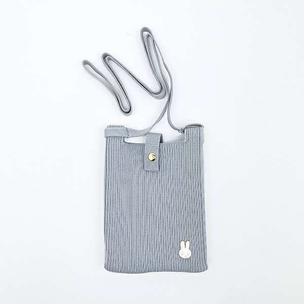 ミッフィー miffy ショルダーポーチ (グレー) フェイスシリーズ