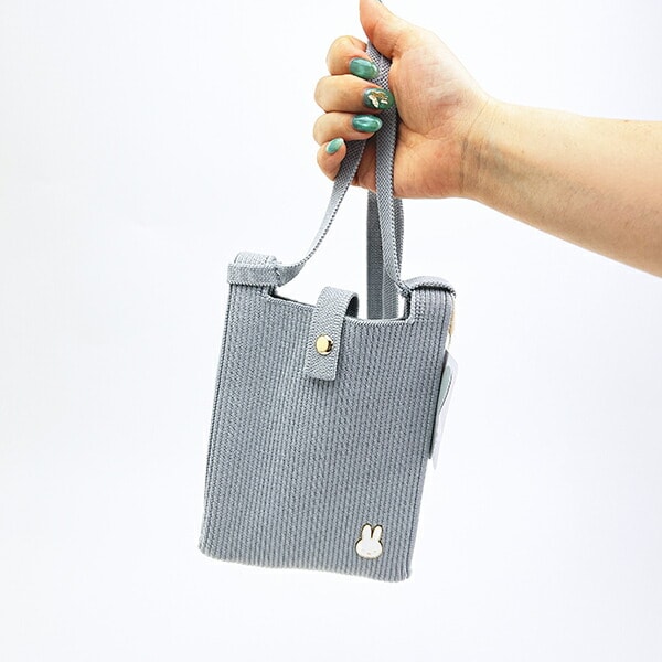 ミッフィー miffy ショルダーポーチ (グレー) フェイスシリーズ