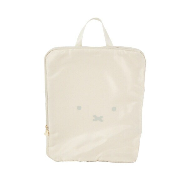 ミッフィー miffy 圧縮ポーチ (アイボリー) 旅行 トラベル フェイスシリーズ