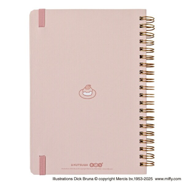 ミッフィー miffy バンド付きB6ノート ストロベリー 文具