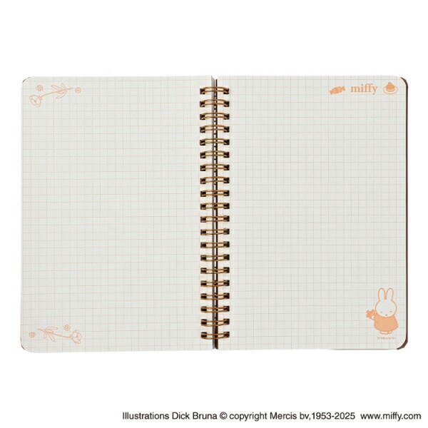 ミッフィー miffy バンド付きB6ノート チョコレート 文具