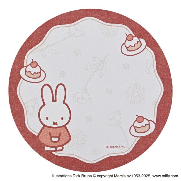 ミッフィー miffy 丸箱入りメモ チェリー 文具