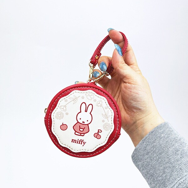 ミッフィー miffy ラウンドマカロンポーチ チェリー