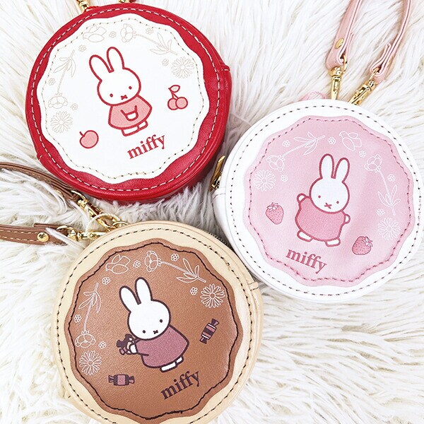 ミッフィー miffy ラウンドマカロンポーチ ストロベリー