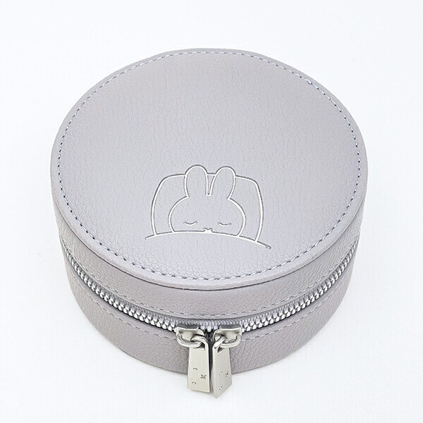 ミッフィー miffy ラウンド トラベルジュエリーボックス (ラベンダーグレー)