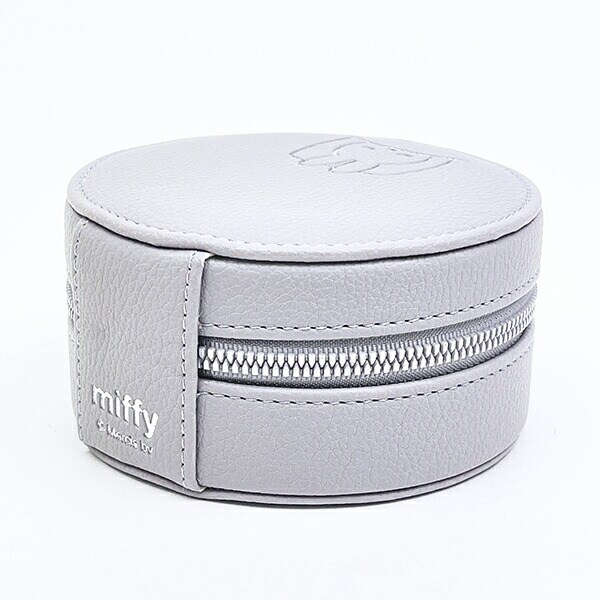 ミッフィー miffy ラウンド トラベルジュエリーボックス (ラベンダーグレー)