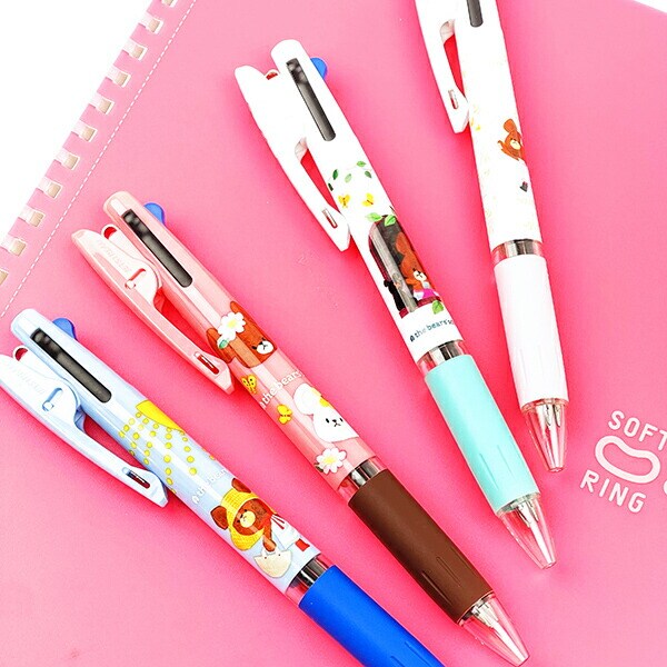 くまのがっこう ジャッキー おでかけ 3色ボールペン 文具 日本製