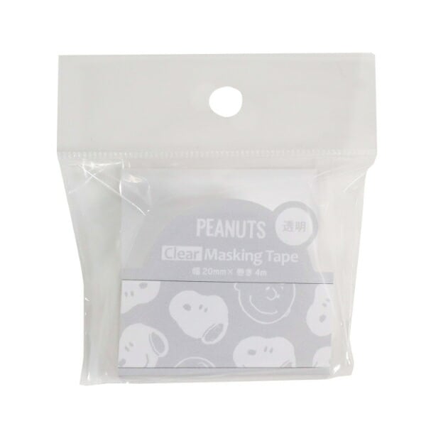スヌーピー 透明マスキングテープ(フェイス) 文具 日本製 SNOOPY