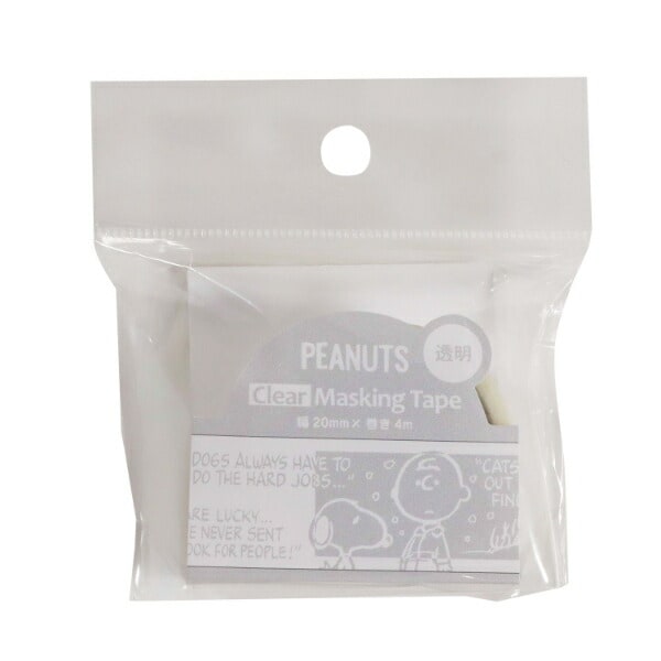 スヌーピー 透明マスキングテープ 文具 日本製 SNOOPY