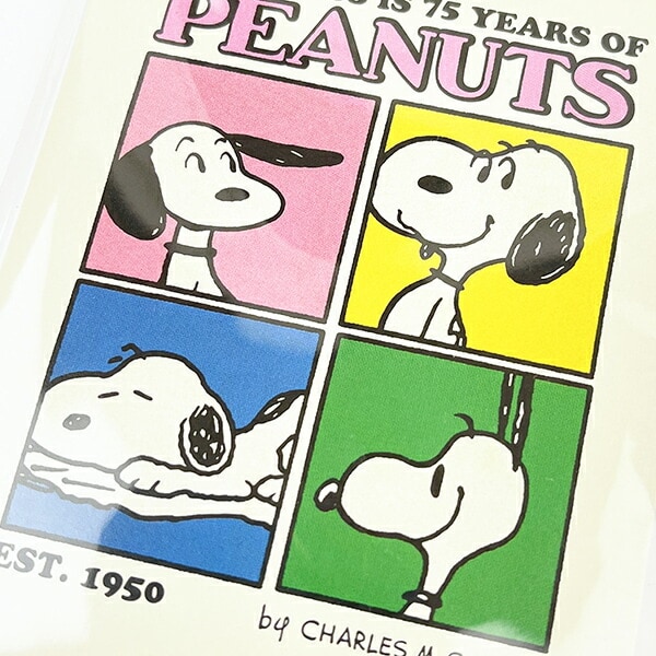 スヌーピー PEANUTS 75th ミニリングメモ (ベージュ) 文具 日本製