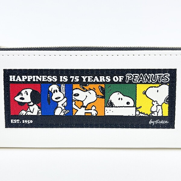 スヌーピー PEANUTS 75th ペンケース (ホワイト) 文具 SNOOPY