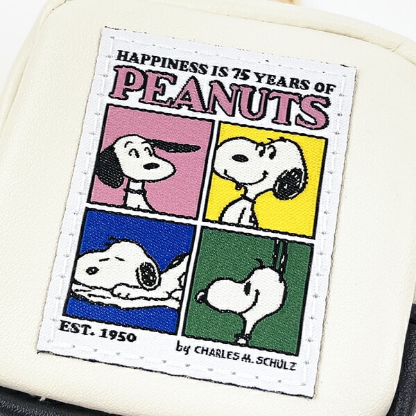 スヌーピー PEANUTS 75th ミニポーチ (ベージュ) SNOOPY