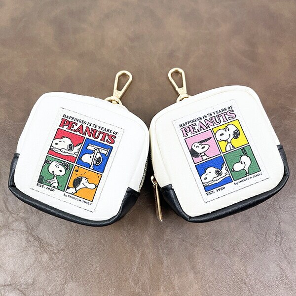 スヌーピー PEANUTS 75th ミニポーチ (ベージュ) SNOOPY