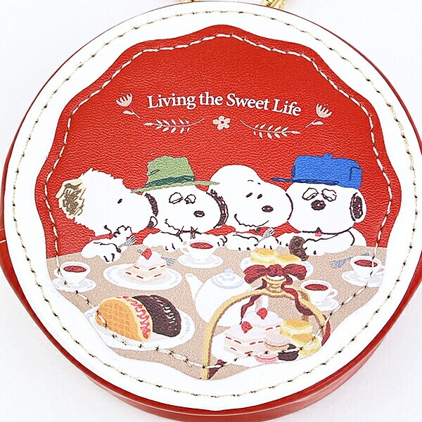 スヌーピー ラウンドマカロンポーチ アールグレイ SNOOPY