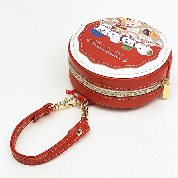 スヌーピー ラウンドマカロンポーチ アールグレイ SNOOPY