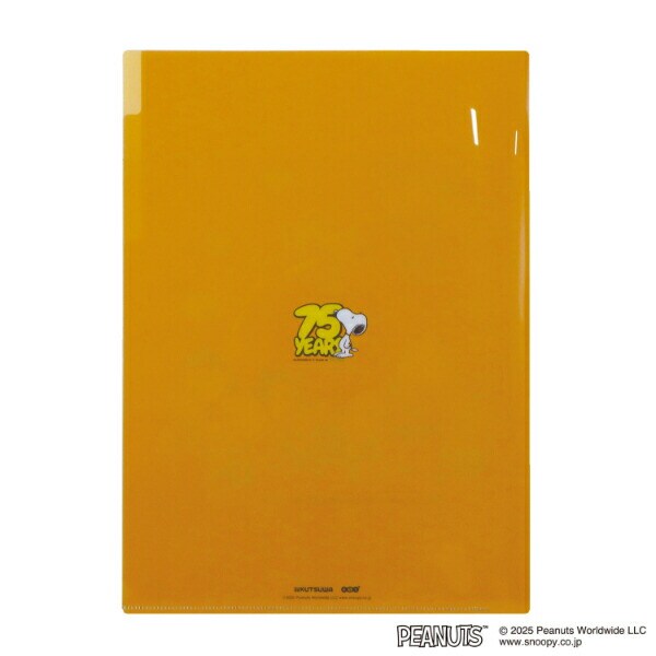 スヌーピー 新聞 A4クリアホルダー(3ポケット)  文具 PEANUTS 75th 日本製 SNOOPY