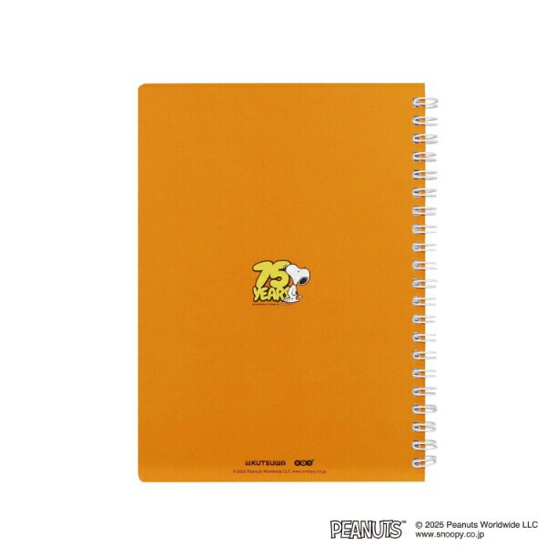 スヌーピー 新聞 A5リングノート 文具 PEANUTS 75th 日本製 SNOOPY