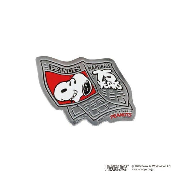 スヌーピー 新聞(A) ステッカー 文具 PEANUTS 75th 日本製 SNOOPY