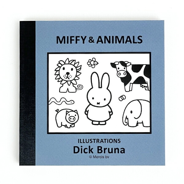 ミッフィー MIFFY & ANIMALS スクエアメモ (ブルー) 文具  日本製