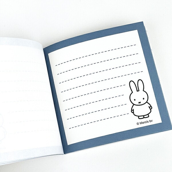 ミッフィー MIFFY & ANIMALS スクエアメモ (ブルー) 文具  日本製