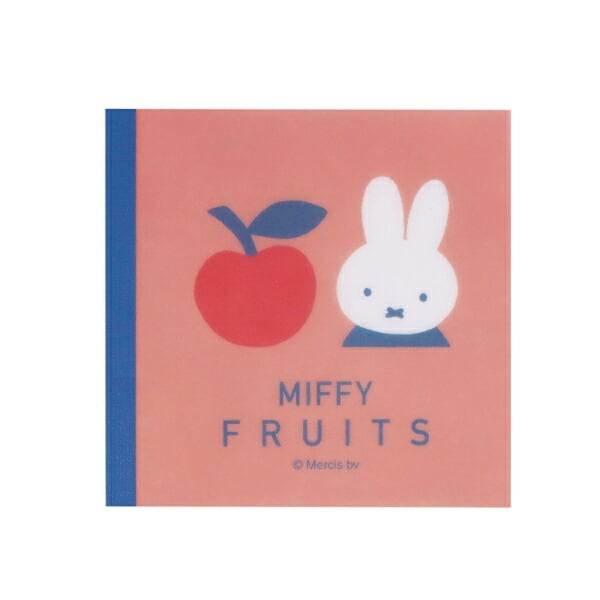 ミッフィー miffy りんご スクエアメモ 文具 MIFFY FRUITS 日本製