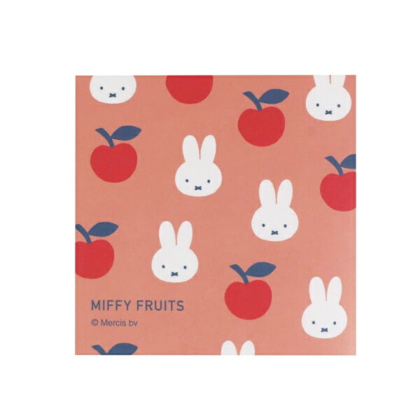 ミッフィー miffy りんご スクエアメモ 文具 MIFFY FRUITS 日本製