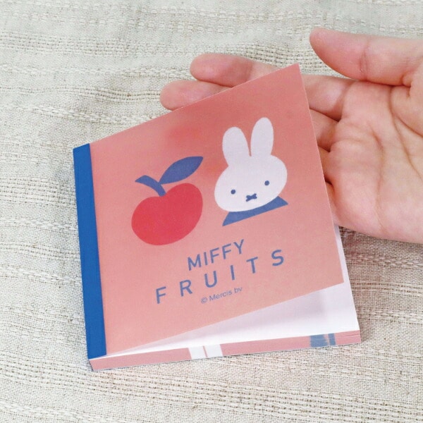 ミッフィー miffy りんご スクエアメモ 文具 MIFFY FRUITS 日本製