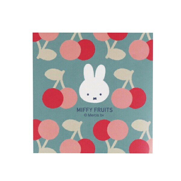 ミッフィー miffy さくらんぼ スクエアメモ 文具 MIFFY FRUITS 日本製
