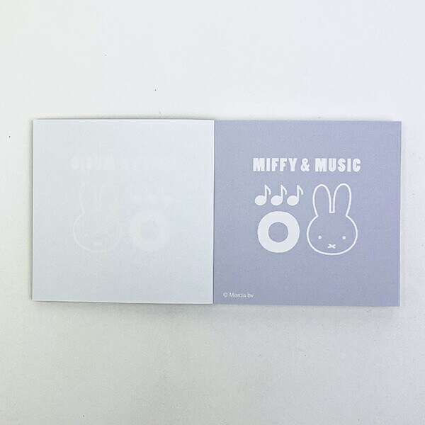 ミッフィー miffy スクエアメモ (ブラック) 文具 日本製 MIFFY＆MUSICシリーズ
