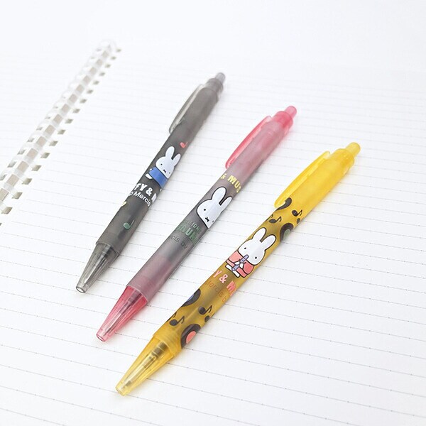 ミッフィー miffy ボールペン (グレー) 文具 日本製 MIFFY＆MUSICシリーズ