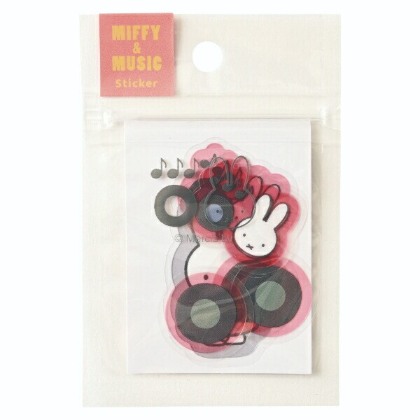 ミッフィー miffy フレークシール (ピンク) 文具 MIFFY＆MUSICシリーズ