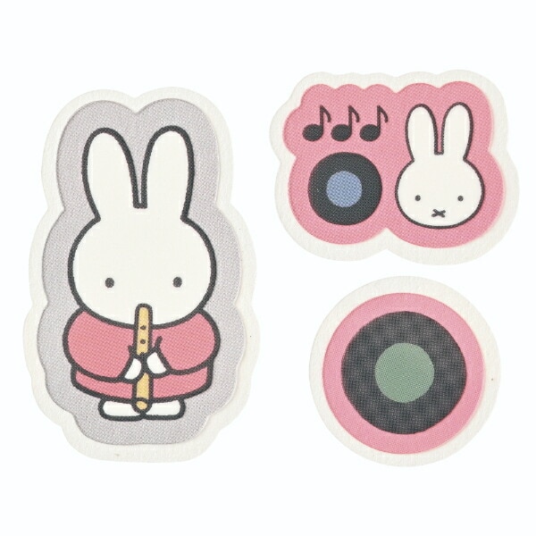 ミッフィー miffy フレークシール (ピンク) 文具 MIFFY＆MUSICシリーズ