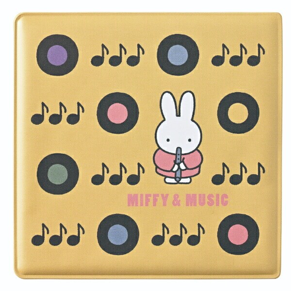 ミッフィー miffy レコード型ミラー (ピンク) 鏡 MIFFY＆MUSICシリーズ