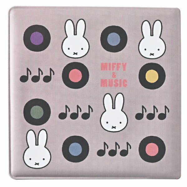 ミッフィー miffy レコード型ミラー (パープル) 鏡 MIFFY＆MUSICシリーズ
