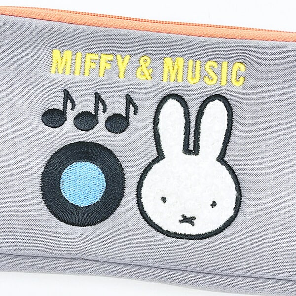 ミッフィー miffy ペンケース (グレー) 文具 MIFFY＆MUSICシリーズ