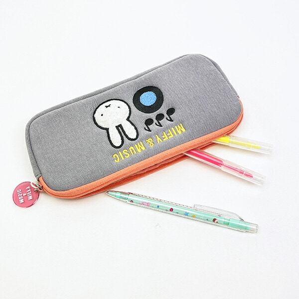 ミッフィー miffy ペンケース (グレー) 文具 MIFFY＆MUSICシリーズ