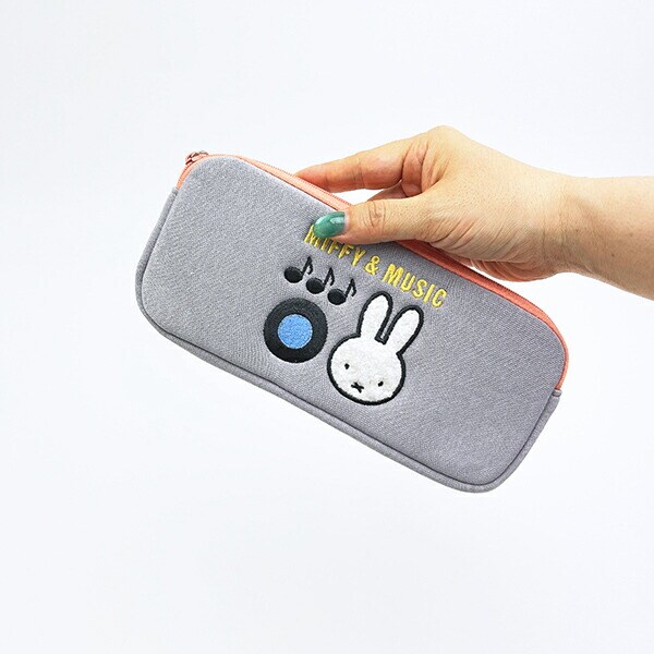 ミッフィー miffy ペンケース (グレー) 文具 MIFFY＆MUSICシリーズ