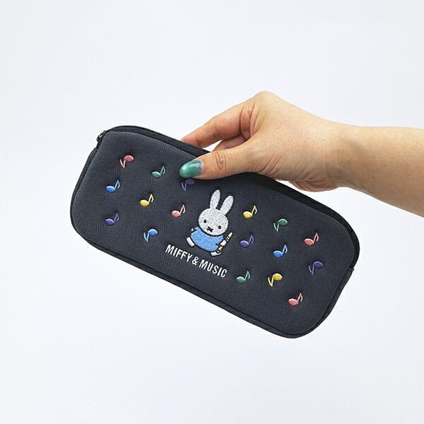 ミッフィー miffy ペンケース (ブラック) 文具 MIFFY＆MUSICシリーズ